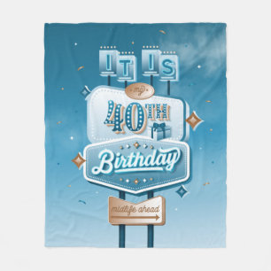 Cobertor De Velo Minha aniversário de 40 anos