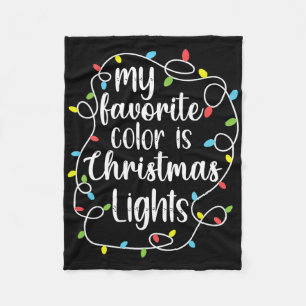 Cobertor De Velo Minha Cor Favorita É Luzes De Natal