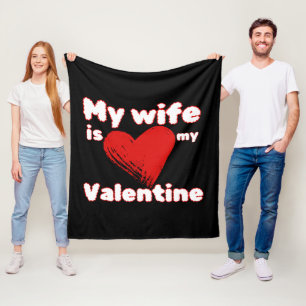 Cobertor De Velo Minha esposa é meu valentine
