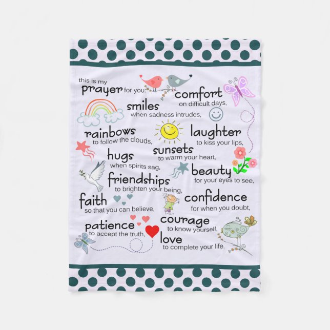 Cobertor De Velo Minha oração para você (Frente)