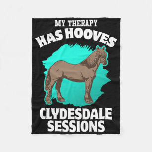 Cobertor De Velo Minha Terapia Tem Cascos Clydesdale Sessões Horseb