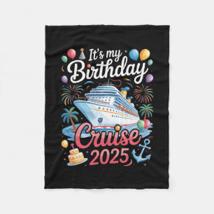 Cobertor De Velo Minha Viagem de Cruzeiros de Aniversário 2025 - Bi