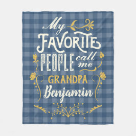 Cobertor De Velo Minhas Pessoas Favoritas Me Chamam De Avô Blue Gin