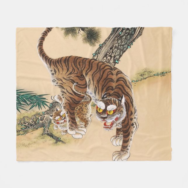 Cobertor De Velo Minhwa Tigre Feio Coreano  (Frente (Horizontal))
