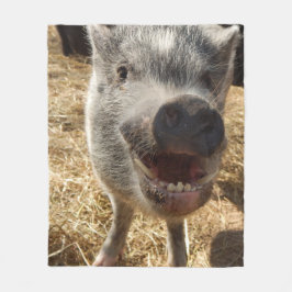 Cobertor De Velo Mini cobertura de sorriso do velo do porco, meio