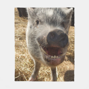 Cobertor De Velo Mini cobertura de sorriso do velo do porco, meio