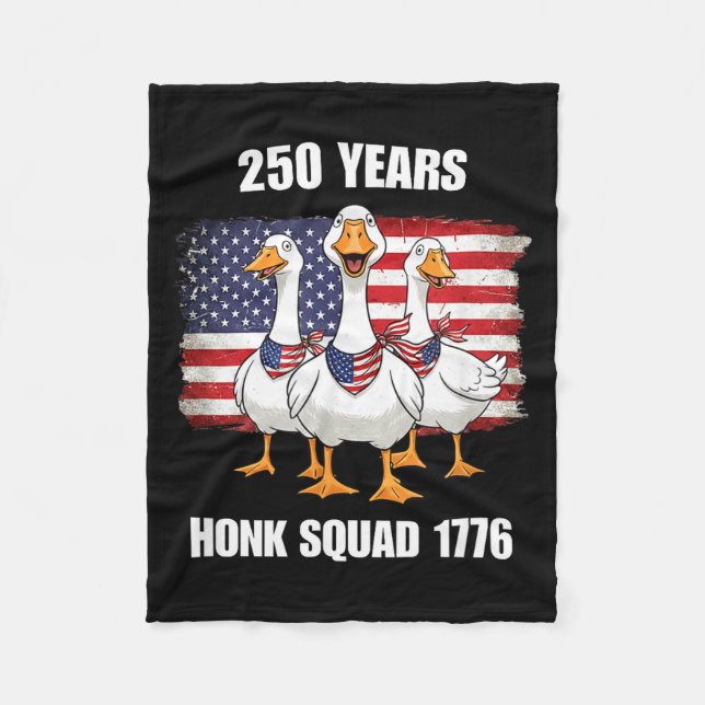 Cobertor De Velo Minimal 250 Years Honk Squad 1776 (Frente)