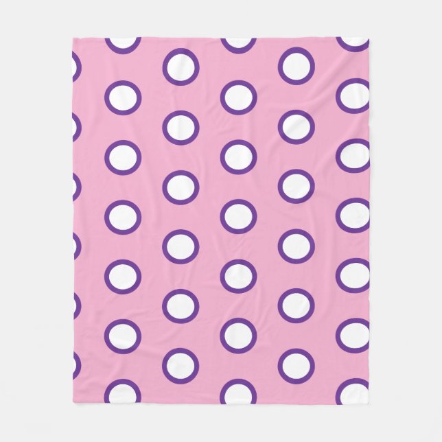 Cobertor De Velo Minimal Polka Dot Fleece Blanket   (Frente)
