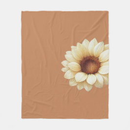 Cobertor De Velo Minimal Sunflower Terra Cotta Blanket