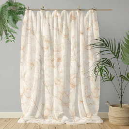 Cobertor De Velo Minimalist Neutral Wildflower