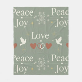 Cobertor De Velo Minimalist Peace Love Joy Scandinavian Holiday