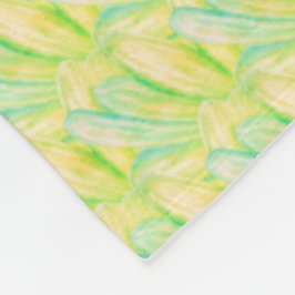 Cobertor De Velo Minimalista Impressionista Floral em Chartreuse