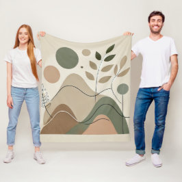 Cobertor De Velo Mínimo Botânico Fleece Blanket