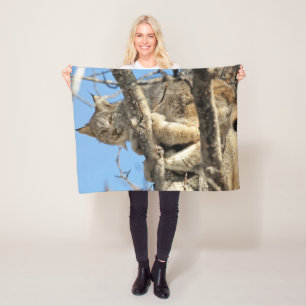 Cobertor De Velo Mischievous Lynx