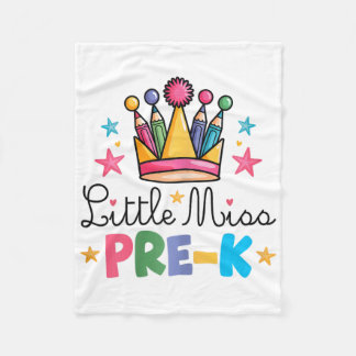 Cobertor De Velo Miss Pré-k Lápis Coroa Fofo Ck Para a Escola Prime