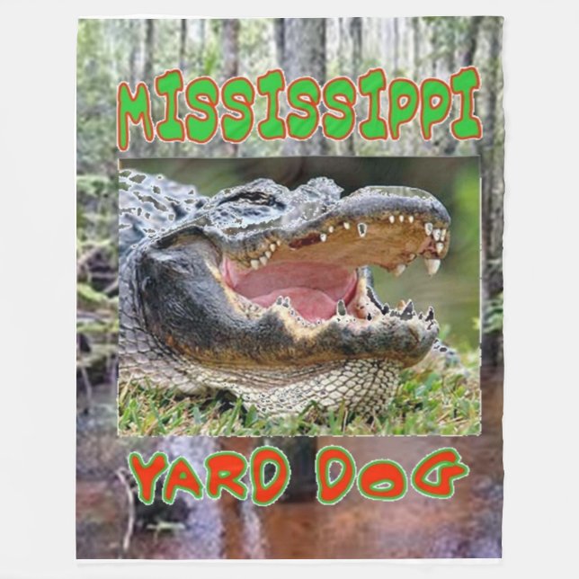 Cobertor De Velo MISSISSIPPI YARD DOG Fleece Blankets (Frente)