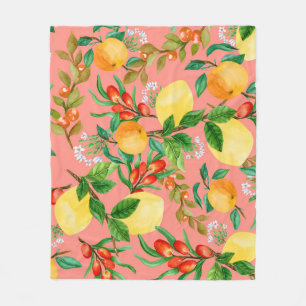 Cobertor De Velo Mistura Floral de Aquarelas: Ilustra Sem Costura C
