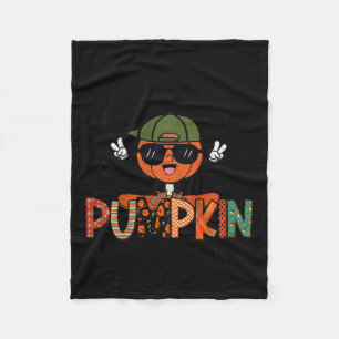 Cobertor De Velo Miúdos Pumpkin Mais Fresco No Patch Halloween Boys