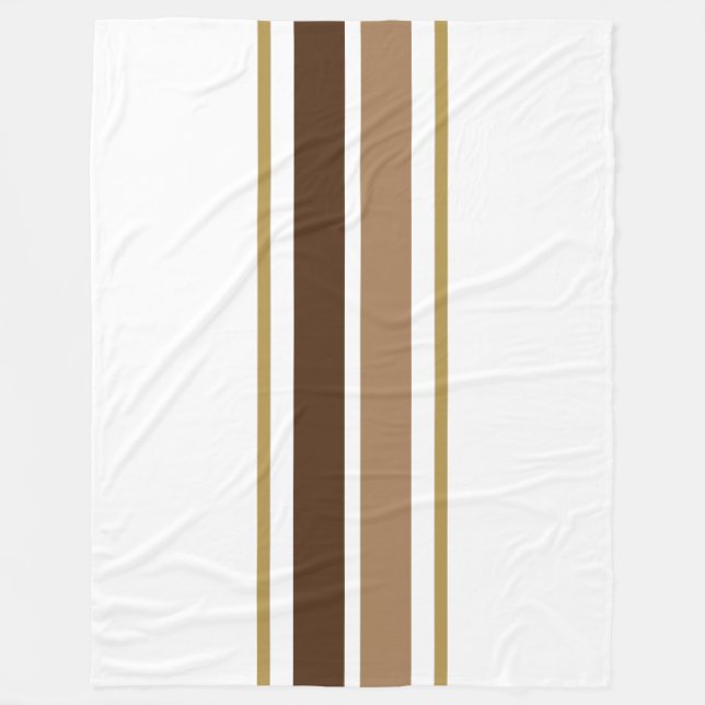 Cobertor De Velo Mocha Brown Racing em Branco (Frente)