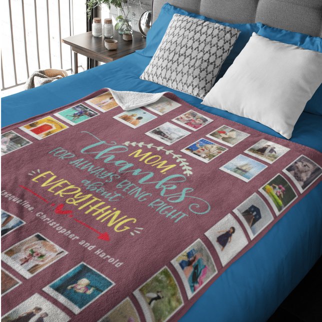 Cobertor De Velo Modelo de Foto de Aniversário da Mãe Rosa (Criador carregado)