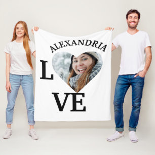Cobertor De Velo Modelo de foto de coração de amor personalizado mo
