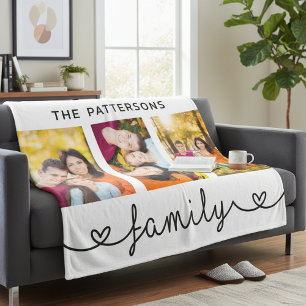 Cobertor De Velo Modelo de Foto de Família 3 Script Personalizado
