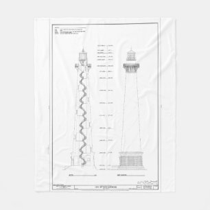 Cobertor De Velo Modelo do farol de Hatteras do cabo do vintage