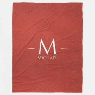 Cobertor De Velo Modelo do Monograma para aparência de couro castan