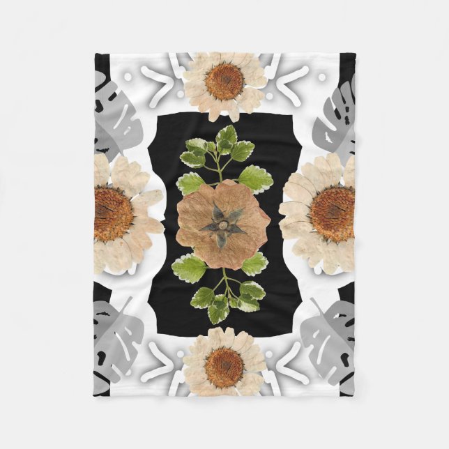 Cobertor De Velo Modern abstract floral art (Frente)