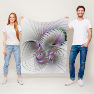 Cobertor De Velo Modern Abstrato Shy Fantasy Figura Arte Fractal