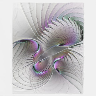 Cobertor De Velo Modern Abstrato Shy Fantasy Figura Arte Fractal
