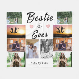 Cobertor De Velo Modern Bestie 4-Ever - Colagem Personalizada De 10