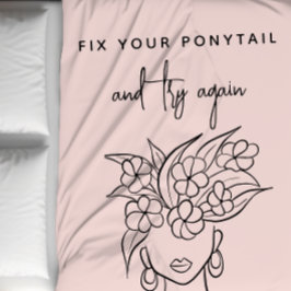 Cobertor De Velo Modern Blush Tente Novamente Mulher com Flores