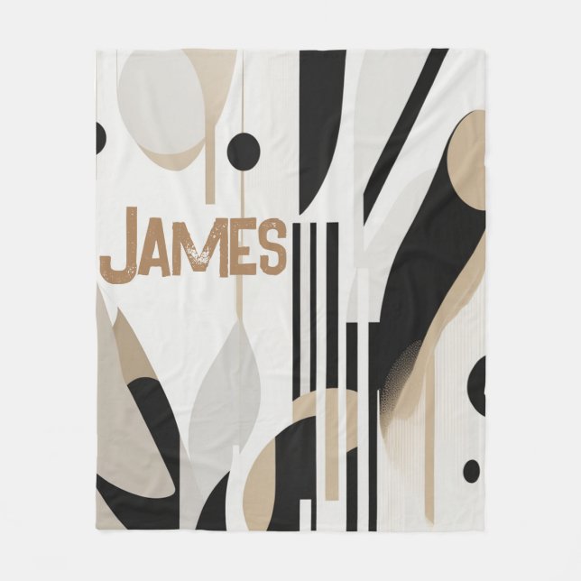 Cobertor De Velo Modern Boho Abstract Beige (Frente)