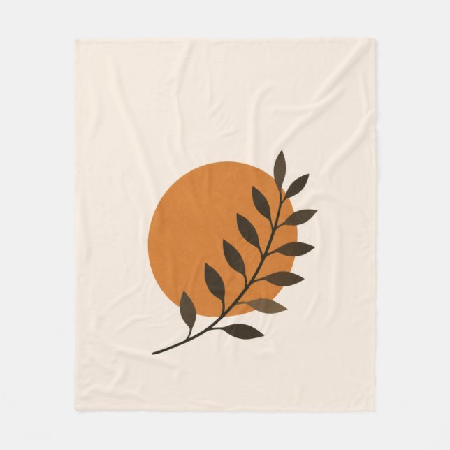 Cobertor De Velo Modern Botanical Sun Throw Blanket (Frente)