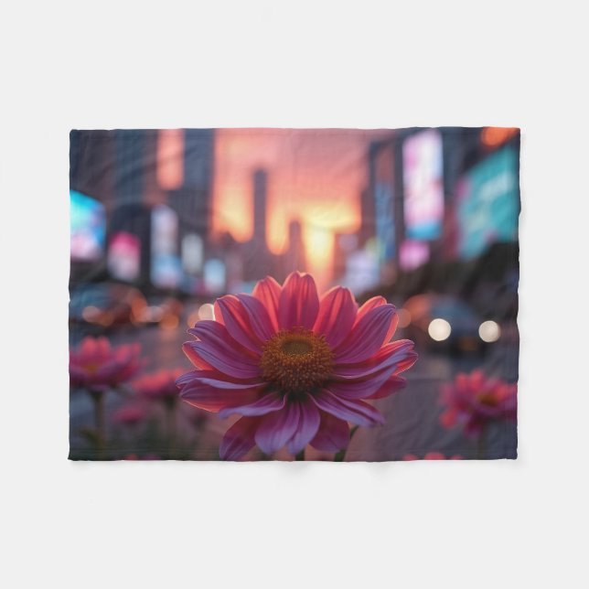 Cobertor De Velo Modern Dusk Daisies (Frente (Horizontal))