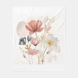 Cobertor De Velo Modern Floral Design