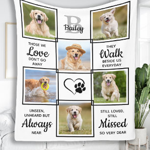 Cobertor De Velo Modern Pet Dog Memorial Gift Personalizado 6 Foto