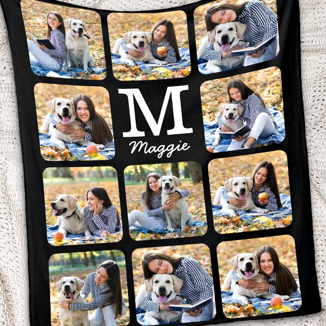 Cobertor De Velo Modern Pet Photo Collage Personalized Dog Lover (Criador carregado)