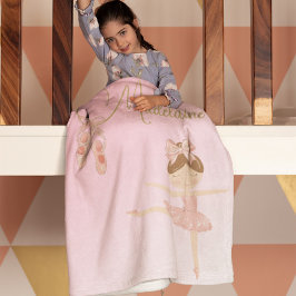 Cobertor De Velo Moderna Ballerina Cute Pink