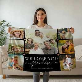 Cobertor De Velo Moderno Adoramos A Colagem De Fotos Da Família Vov