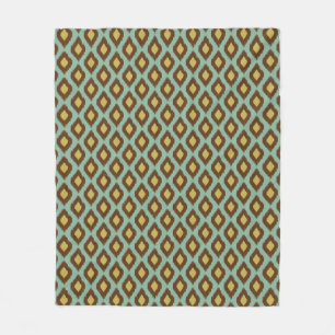 Cobertor De Velo Moderno amarelo azul do ikat tribal moderno