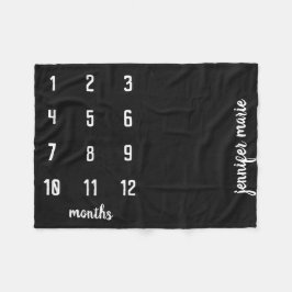 Cobertor De Velo Moderno Chalkboard Baby Milestone Baby Blanket