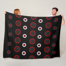 Moderno de meados do século vermelho, preto e cinz