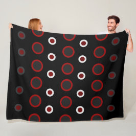 Cobertor De Velo Moderno de meados do século vermelho, preto e cinz