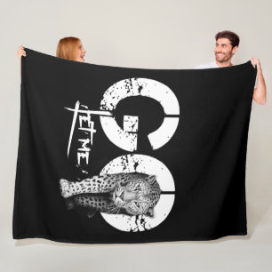 Cobertor De Velo Moderno DEIXE-ME IR LENÇOAR Negra