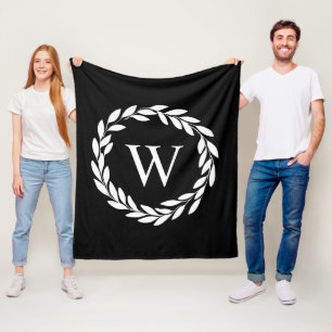 Cobertor De Velo Moderno Farmhouse Chic Floral Monograma