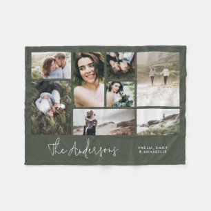 Cobertor De Velo Moderno mínimo multi8 fotos melhores amigos khaki