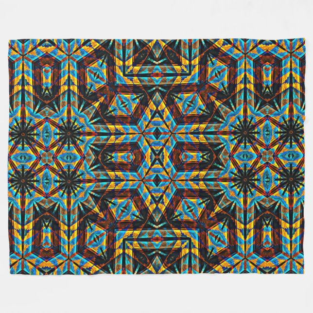 Cobertor De Velo Moderno Nativo Americano 18 (Frente (Horizontal))