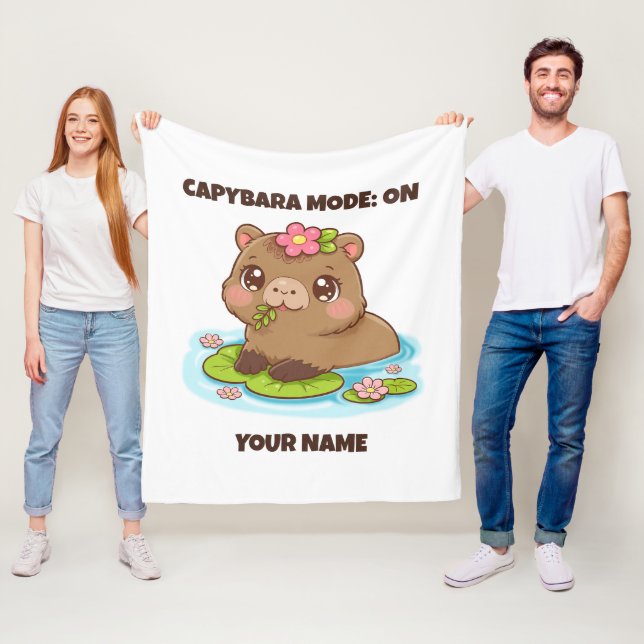 Cobertor De Velo Modo Capivara Kawaii Fofo Personalizado (In Situ)